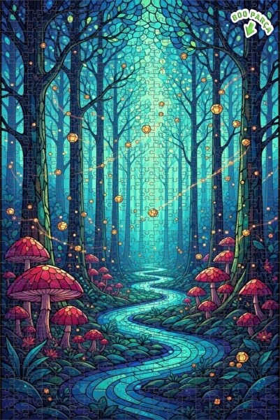 Teona Ahşap لغز خشبي بإطار مزدوج الطبقات من ماجيكال فورست لايت 800 قطعة 70x50