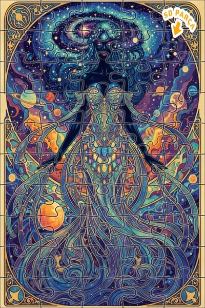 Teona Ahşap لوحة زيتية عالمية الجمال بتصميم المجرة السحرية للمرأة، لوحة خشبية...