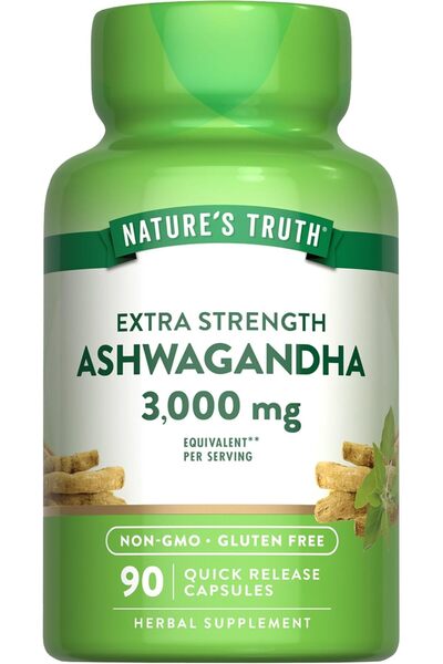 Nature's Truth ناتشرز تروث‏, الاشواجندا العبعب المنوم . 3000 ملجم ، 90 كبسولة...