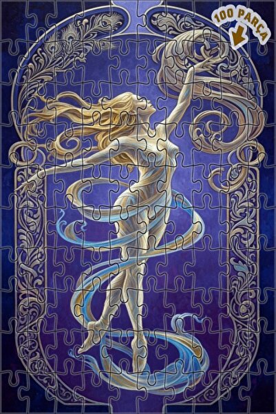 Teona Ahşap لوحة فنية بأسلوب آرت نوفو تصور راقصة الباليه، لوحة زيتية فنية بإط...