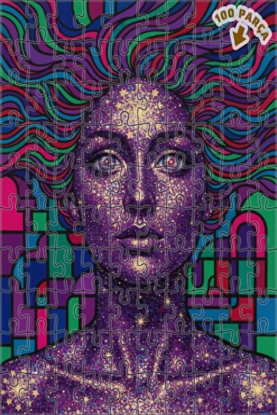 Teona Ahşap Galaxy Women's Masterpiece Double Layer Framed Wooden Puzzle 100 ...