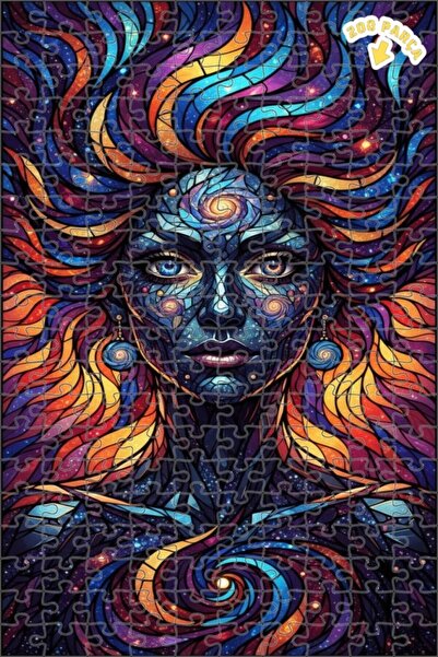 Teona Ahşap لغز خشبي بمظهر الزجاج الملون للنساء من كوزميك 200 قطعة 25×35