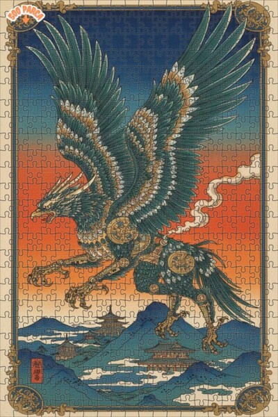 Teona Ahşap لغز خشبي بإطار مزدوج الطبقات بمظهر لوحة زيتية فنية ميكانيكية للتن...