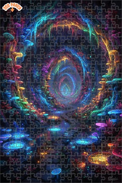 Teona Ahşap لغز خشبي بإطار ذو طابقين بتصميم عمل فني للآلهة الخضراء 50 قطعة 15×25