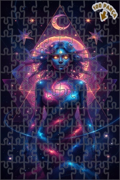 Teona Ahşap لغز خشبي بإطار مزدوج الطبقات من غالاكتيك وومان يوريم فن 100 قطعة ...