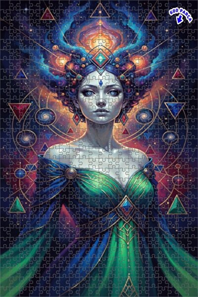 Teona Ahşap لغز خشبي بإطار مزدوج الطبقات بمظهر لوحة زيتية للمرأة الكونية 600 ...