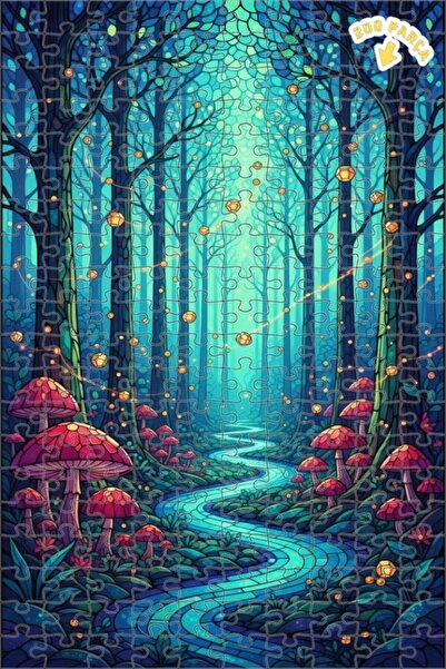 Teona Ahşap لغز خشبي بإطار مزدوج الطبقات من ماجيكال فورست رايزنج 200 قطعة 25x35