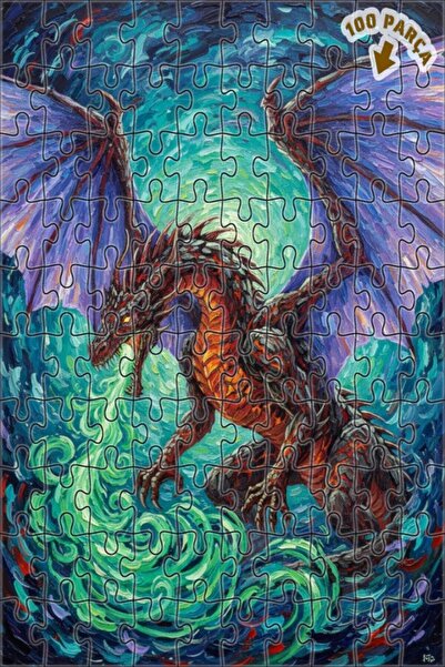 Teona Ahşap لغز خشبي بإطار مزدوج الطبقات بمظهر لوحة زيتية لتناثر اللهب على شك...