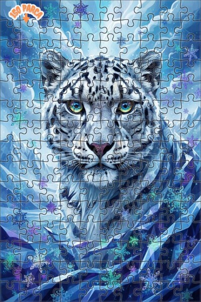 Teona Ahşap لوحة فنية لتنين الجليد، لغز خشبي بإطار مزدوج الطبقات، 150 قطعة، 2...