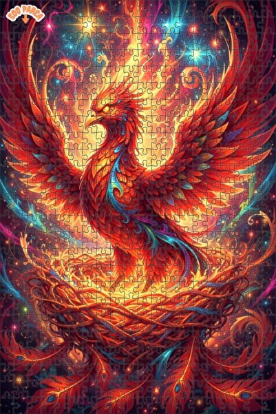 Teona Ahşap لغز خشبي مؤطر بطبقتين بمظهر لوحة زيتية مستوحاة من حكاية طائر النا...