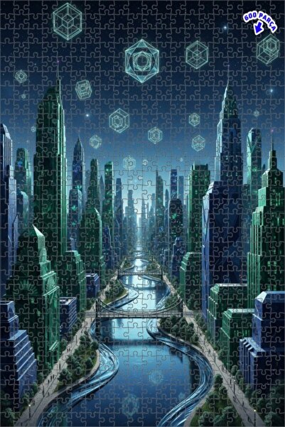 Teona Ahşap لغز خشبي بإطار مزدوج الطبقات بتصميم فني رقمي مستقبلي لمناظر المدي...