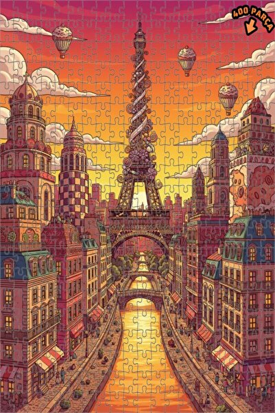 Teona Ahşap لغز خشبي بإطار مزدوج الطبقات على طراز الرسوم المتحركة باريسية 400...