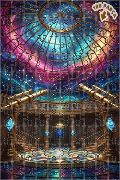 Teona Ahşap لغز خشبي بإطار من طابقين بمظهر لوحة زيتية لمنزل مراقبة السماء 100...