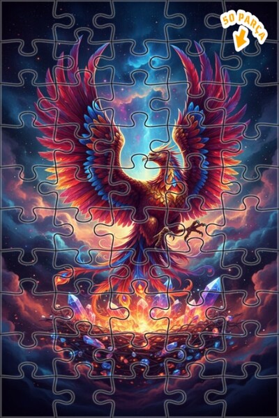 Teona Ahşap لغز خشبي بإطار مزدوج الطبقات من فينيكس بيرد كريستال 50 قطعة 15x25