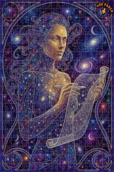 Teona Ahşap لغز خشبي مؤطر بمظهر الألوان المائية لامرأة الحكمة الكونية 400 قطع...