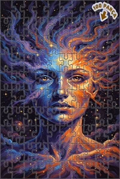 Teona Ahşap لغز خشبي بإطار مزدوج الطبقات بمظهر لوحة زيتية فضائية 100 قطعة 25×25