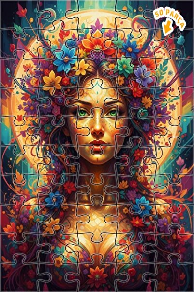 Teona Ahşap لغز خشبي بإطار مزدوج الطبقات بمظهر اللوحات الزيتية بألوان الربيع ...