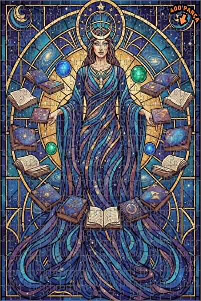 Teona Ahşap لغز خشبي مؤطر بطبقتين بتصميم فني فسيفسائي يصور المرأة الحكيمة في ...