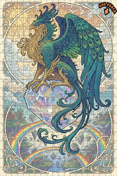 Teona Ahşap لغز خشبي رائع بإطار مزدوج الطبقات من بلاد الطيور الكريستالية 400 ...