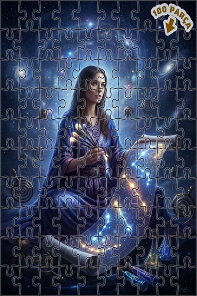 Teona Ahşap لغز خشبي بإطار مزدوج الطبقات من رسام النجوم 100 قطعة 25x25