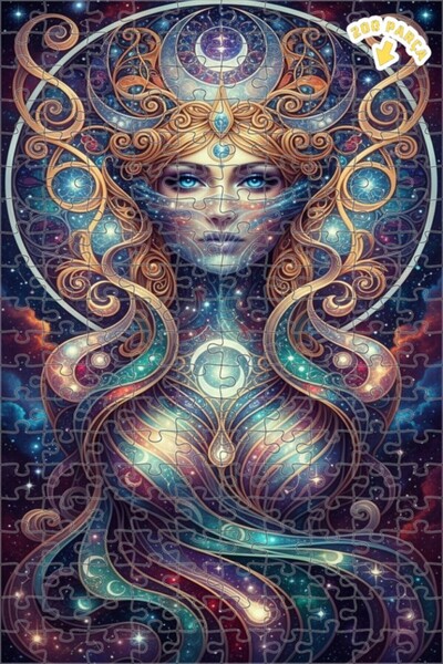 Teona Ahşap لغز خشبي بإطار مزدوج الطبقات بمظهر الألوان المائية للنساء من كوزم...