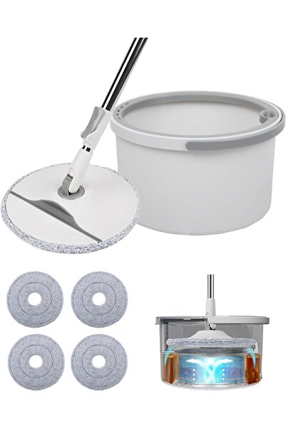 Bogadini Rotating mop set with bucket and stainless steel wringer, 360° micro...