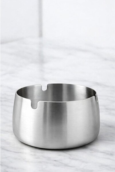 Kitchen Beauty Gümüş Renk Metal Küllük Modern Tasarım Şık ve Zarif Küllük Güm...