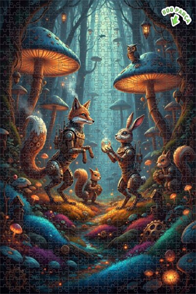 Teona Ahşap لعبة ألغاز خشبية بإطار مزدوج الطبقات من ستيمبلاك فوريست تالز ستيم...