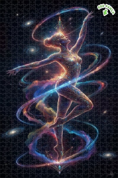 Teona Ahşap لغز خشبي فني رقمي بمظهر راقص فضائي، لغز خشبي بإطار مزدوج الطبقات،...