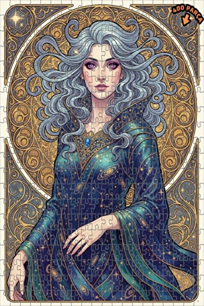 Teona Ahşap لغز خشبي بمظهر لوحة زيتية لملكة النجوم 400 قطعة 35×35