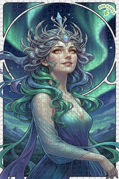 Teona Ahşap لغز خشبي بإطار مزدوج الطبقات من آرت آيس كوين أورورا 800 قطعة 70x50