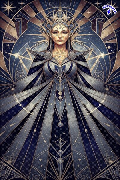 Teona Ahşap لغز خشبي بإطار متألق على طراز آرت ديكو 600 قطعة 50×35