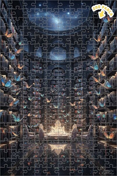 Teona Ahşap لوحة زيتية فنية لمكتبة سحرية بتصميم الفراشة، لوحة خشبية مؤطرة بطب...