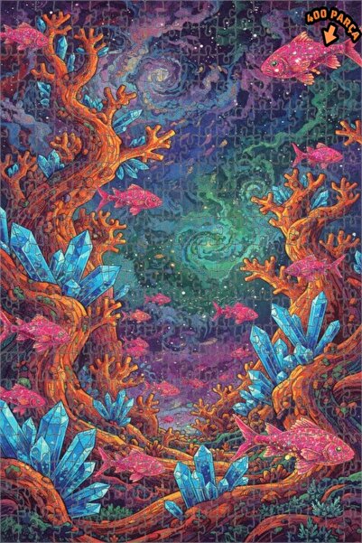 Teona Ahşap لوحة زيتية رائعة لغابة الكريستال تحت البحر، لغز خشبي بإطار مزدوج ...