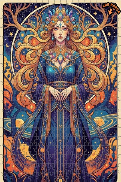 Teona Ahşap لغز خشبي مؤطر بطبقتين بمظهر لوحة زيتية لملكة الكون السحري 400 قطع...