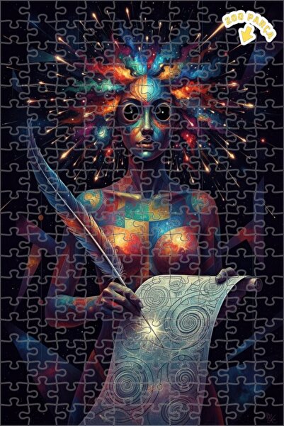 Teona Ahşap لغز خشبي فني بمظهر لوحة زيتية إبداعية كونية 200 قطعة 25×35