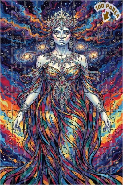 Teona Ahşap لغز خشبي فني بمظهر لوحة زيتية لملكة الكون 100 قطعة 25×25