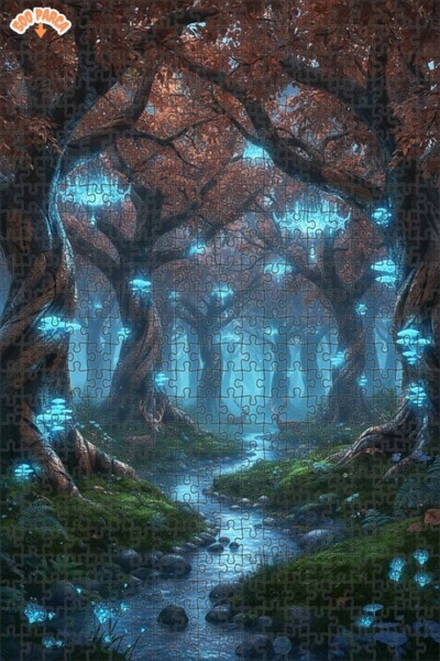 Teona Ahşap لغز خشبي مؤطر بطبقتين من غابة غامضة 500 قطعة 50×30