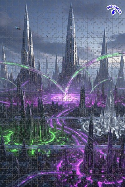 Teona Ahşap لغز خشبي بإطار مزدوج الطبقات بمظهر فني رقمي لمناظر المدينة المستق...