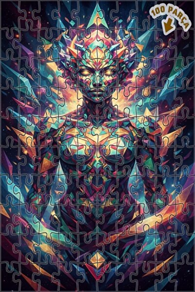 Teona Ahşap لغز فني للنساء بمظهر لوحة زيتية من كريستال الكون 100 قطعة 25×25