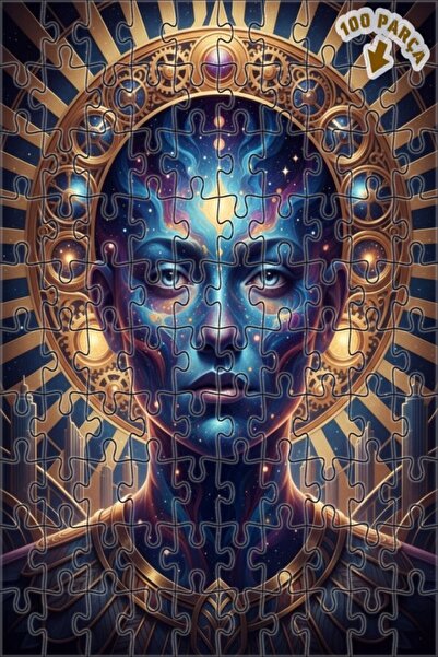 Teona Ahşap لغز خشبي بإطار ذو طابقين بمظهر فني إمبراطوري مع وجه كوني 100 قطعة...