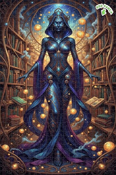 Teona Ahşap لوحة فنية خشبية مؤطرة بطبقتين على شكل لغز بتصميم امرأة حكيمة غامض...