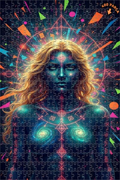 Teona Ahşap لغز خشبي بإطار مزدوج الطبقات بمظهر لوحة زيتية لامرأة محاربة فضائي...