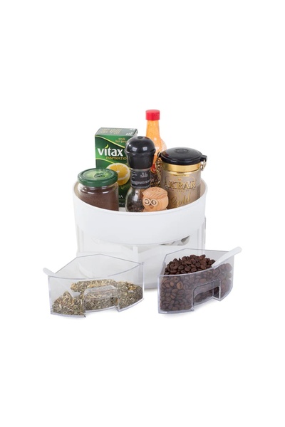 EMATTEIRO Organizator Rotativ Bucătărie 13x22.5 cm, Suport Condimente și Tacâ...