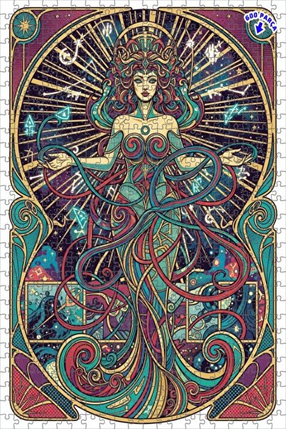 Teona Ahşap لغز خشبي بإطار مزدوج الطبقات من آرت كرومي ستار للنساء، 600 قطعة، ...