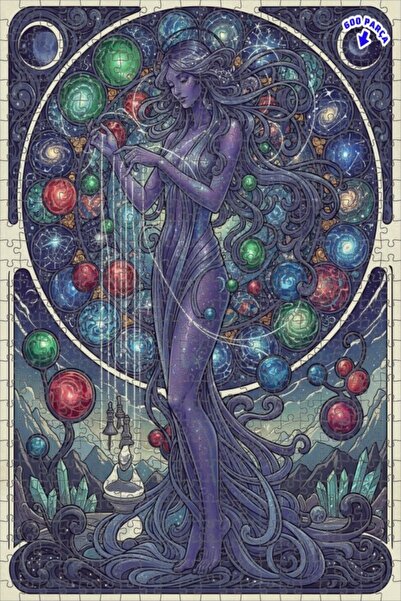 Teona Ahşap لغز خشبي بإطار مزدوج الطبقات للنساء من جالاكتيك 600 قطعة 50×35