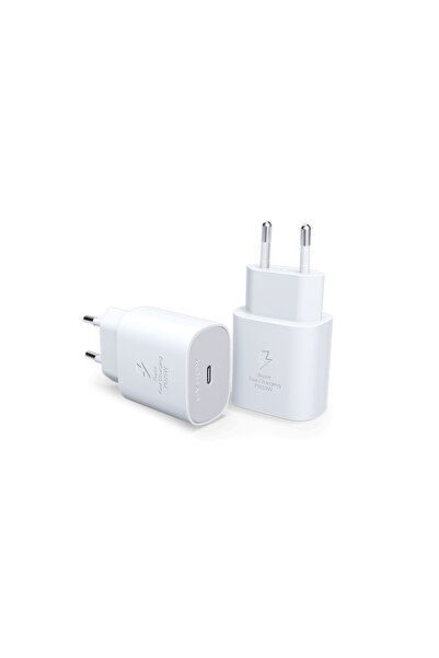 Syrox Samsung Galaxy S20 Plus Uyumlu 25W Type-C Girişli Hızlı Şarj Aleti Adaptör