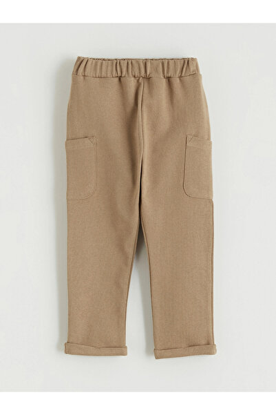 LC Waikiki Lcw Baby Brown Basic Baby Boy Jogger Sweatpants with Elastic Waist