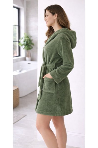 Türkühome Hooded Women's Wellsoft Bathrobe - Dressing Gown