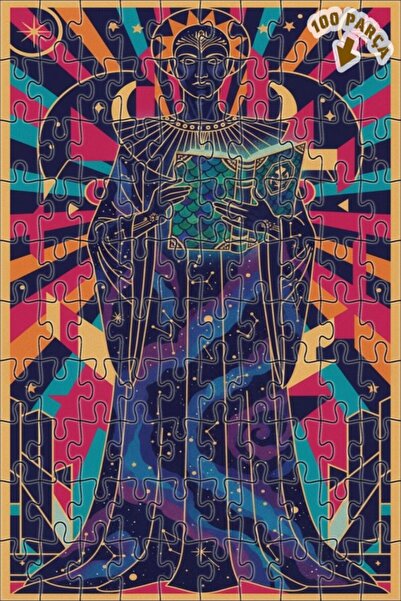 Teona Ahşap لغز خشبي بإطار ذو طابقين بتصميم عصري بمظهر لوحة زيتية يصور حكمة ا...